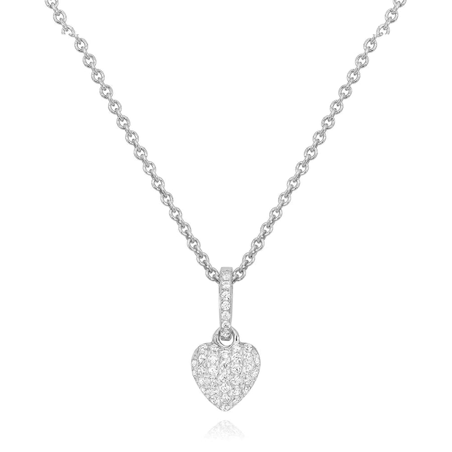 Collier avec petit pendentif cœur bombé