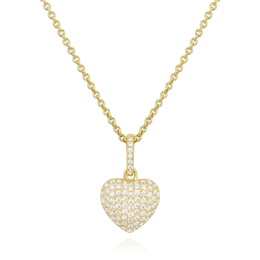 Collier avec pendentif cœur bombé