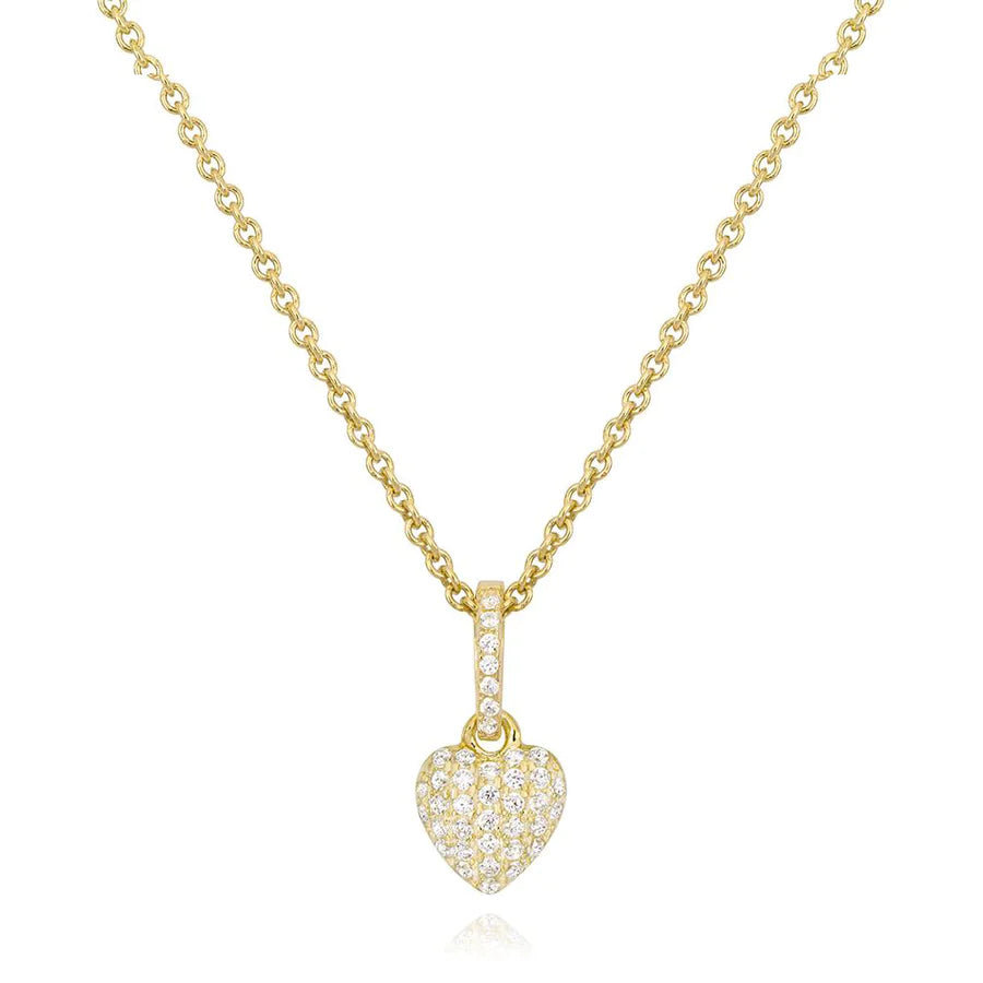 Collier avec petit pendentif cœur bombé