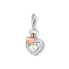 Pendentif Charm cœurs avec perle