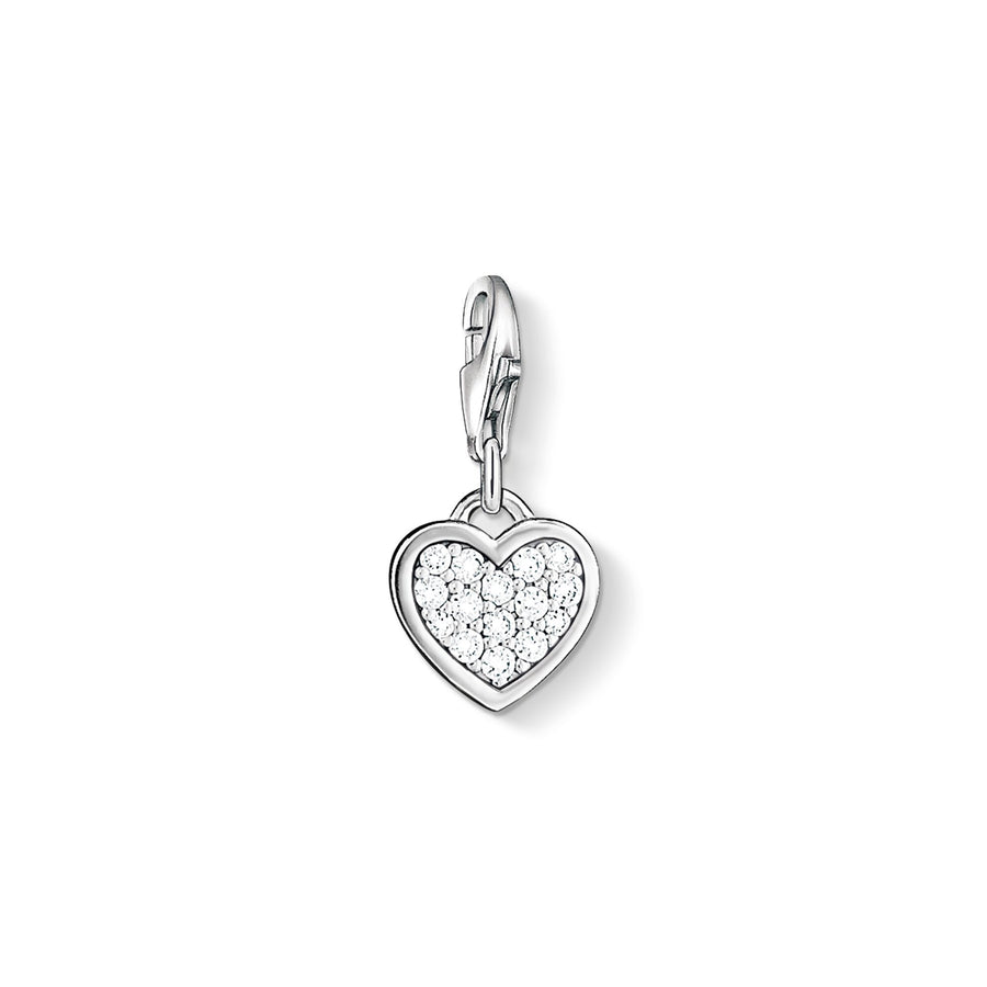Pendentif Charm cœur scintillant