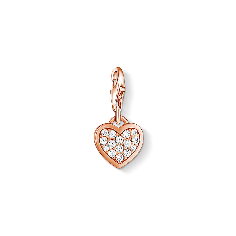 Pendentif Charm cœur scintillant