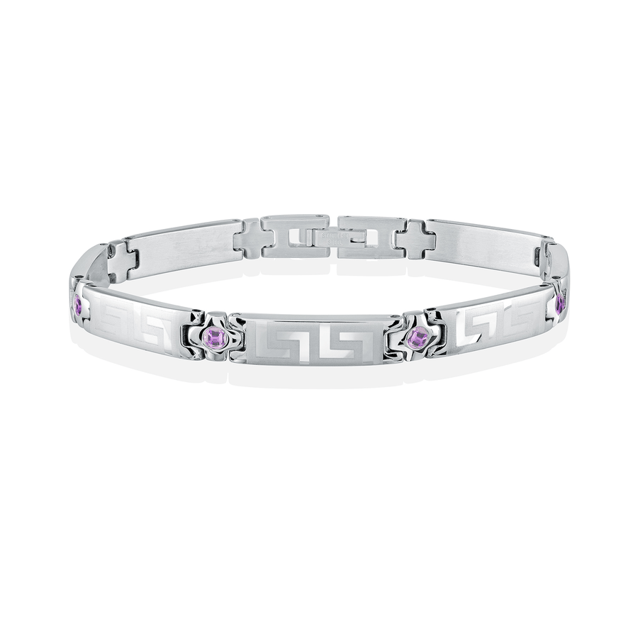 Greek Key Gem Bracelet