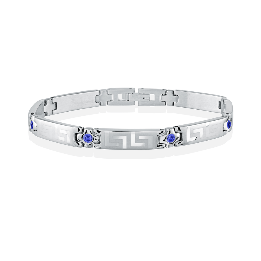 Greek Key Gem Bracelet
