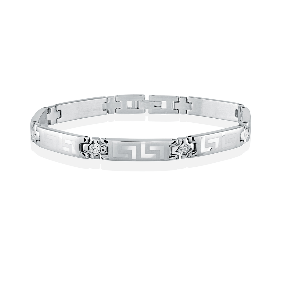 Greek Key Gem Bracelet
