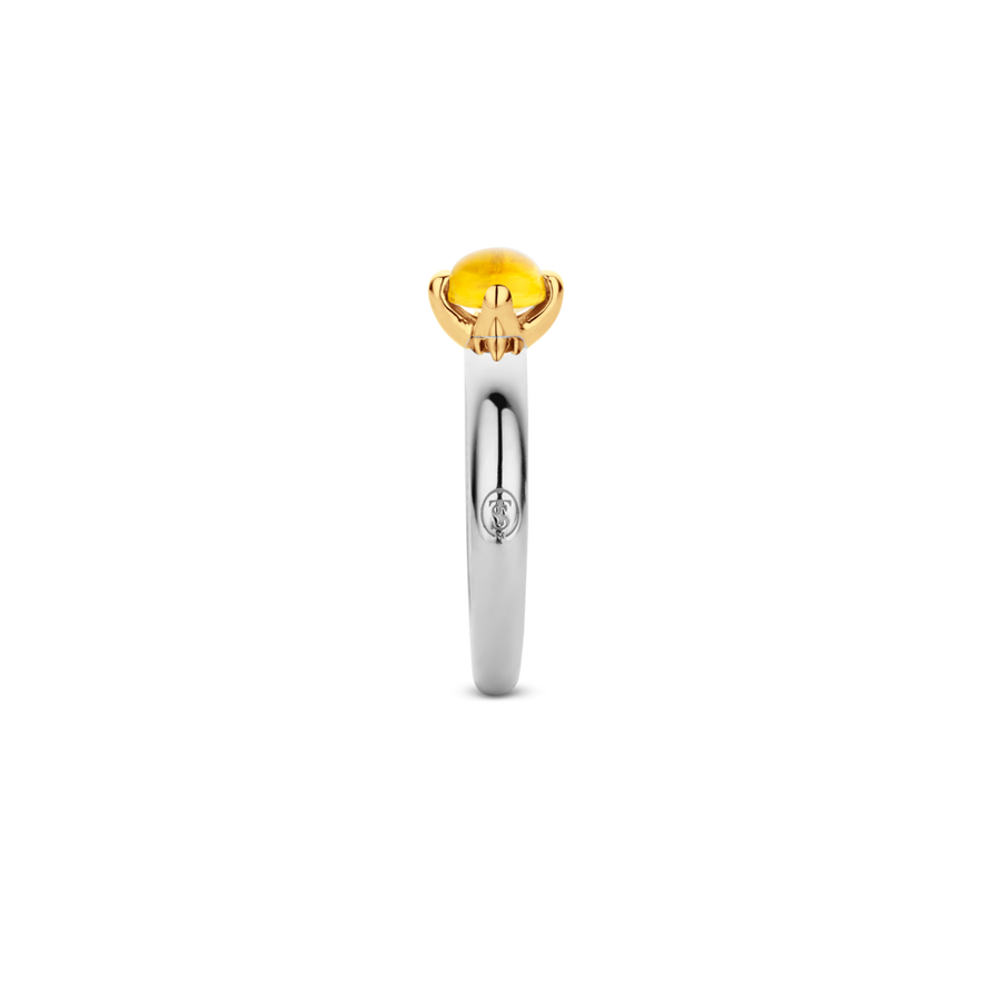 TI SENTO Bague 2 tons avec cristal jaune- Vente finale