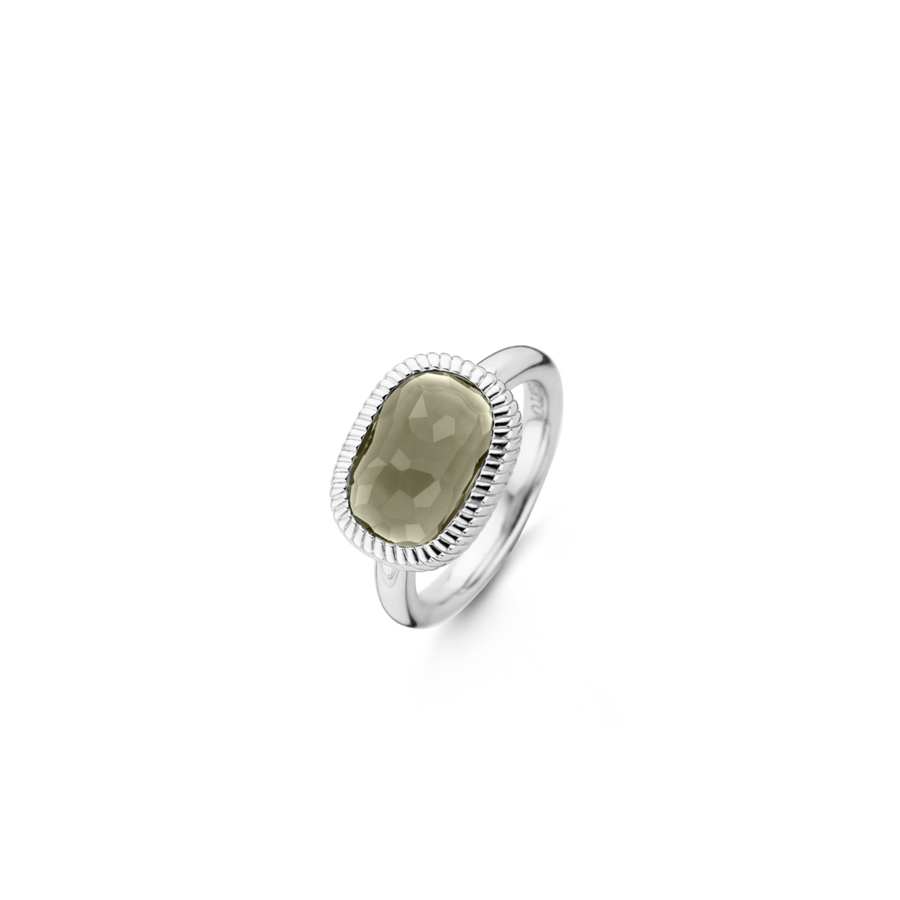 TI SENTO Bague avec pierres grises-vertes