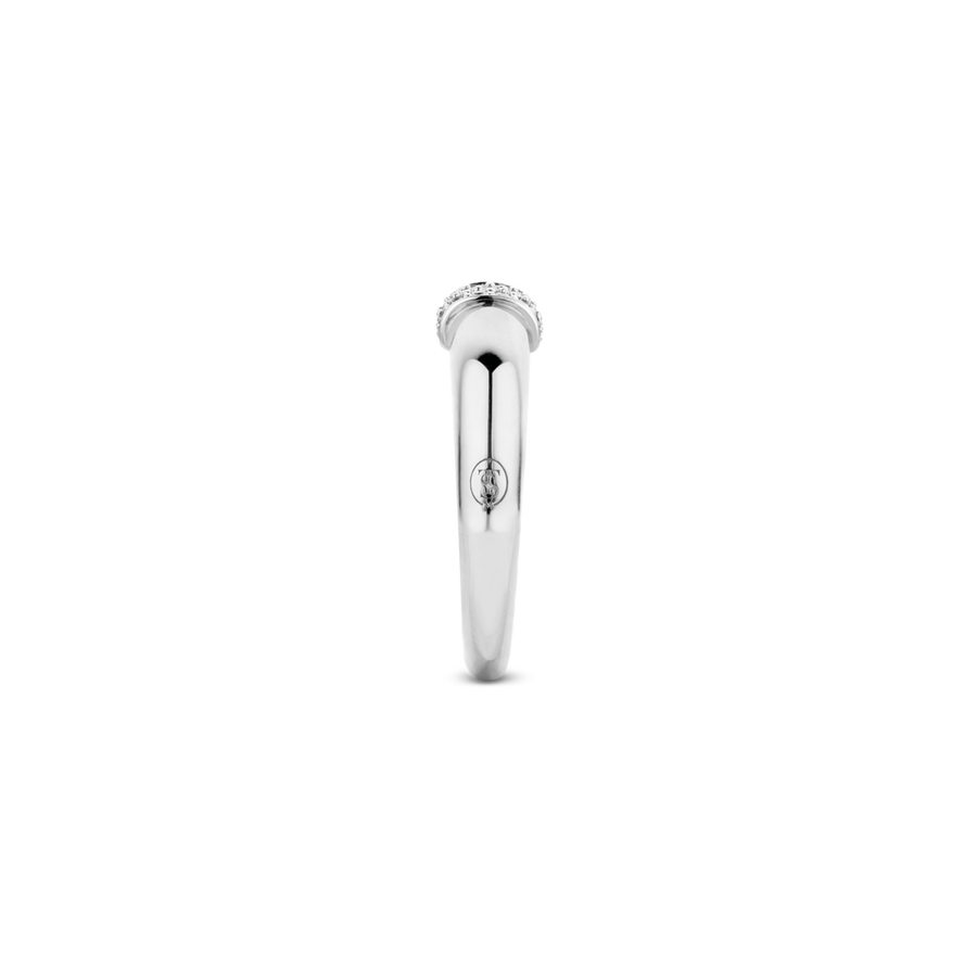 TI SENTO Bague pavé de zircons