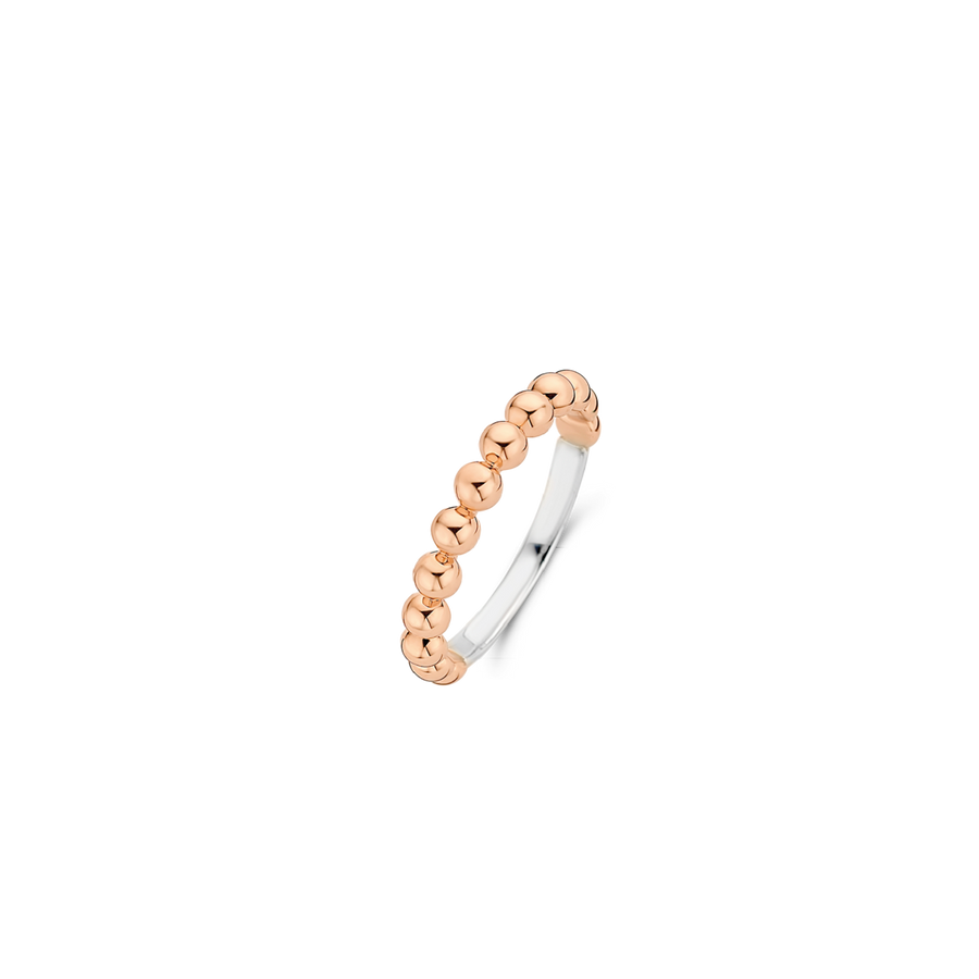 TI SENTO bague minimaliste grossess billes plaqué or rose