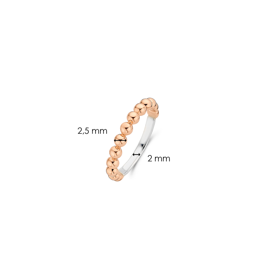 TI SENTO bague minimaliste grossess billes plaqué or rose