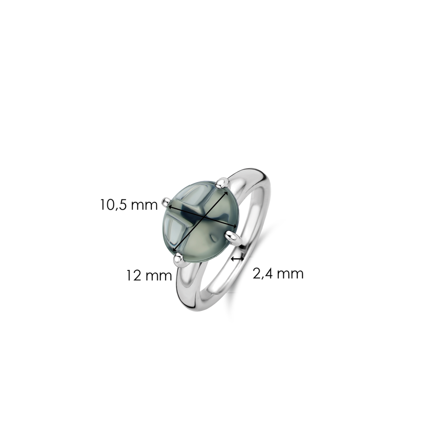 TI SENTO Bague avec pierre gris-vert- VENTE FINALE