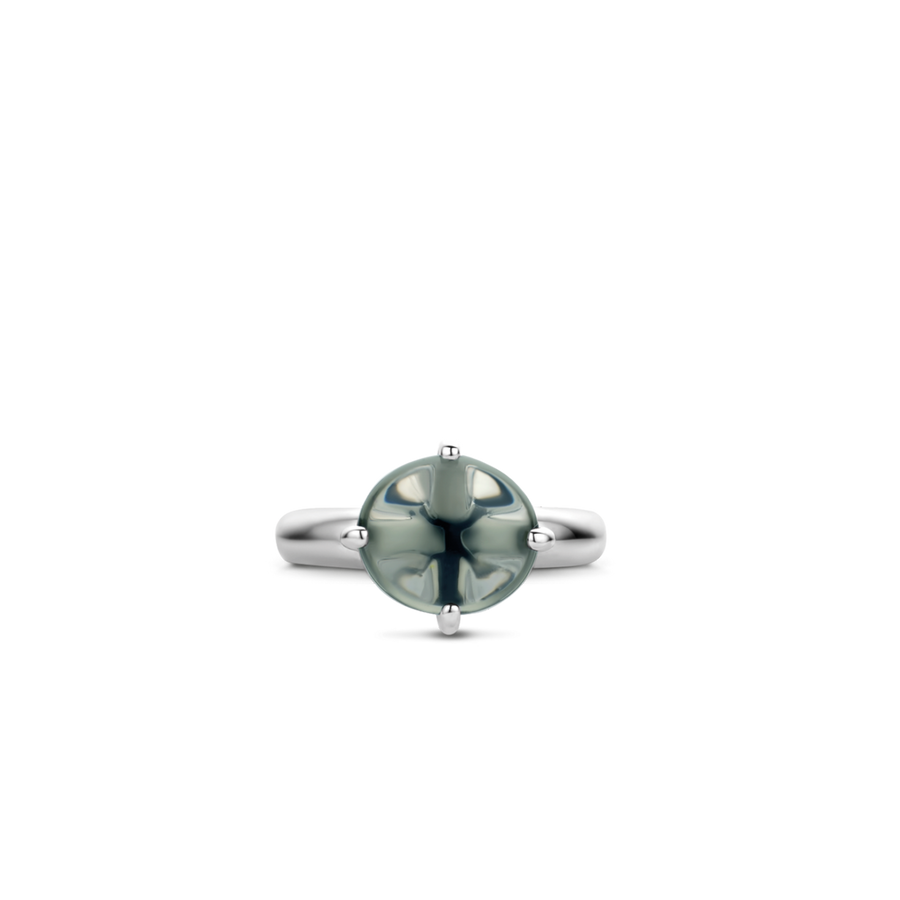 TI SENTO Bague avec pierre gris-vert- VENTE FINALE
