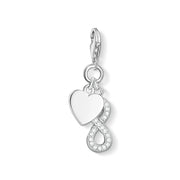 Pendentif Charm cœur et infinité
