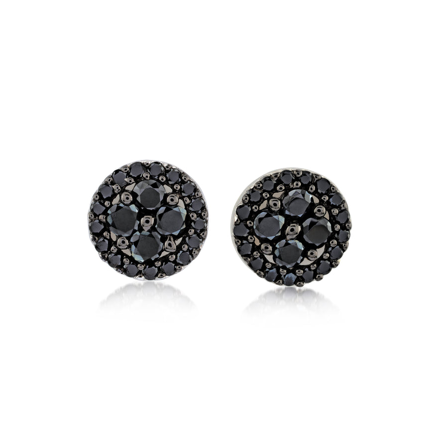 Clous d'oreilles ronds en micro-pavé