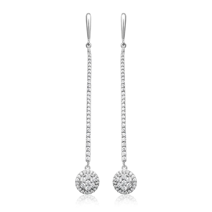 Boucles d'oreilles pendantes rondes