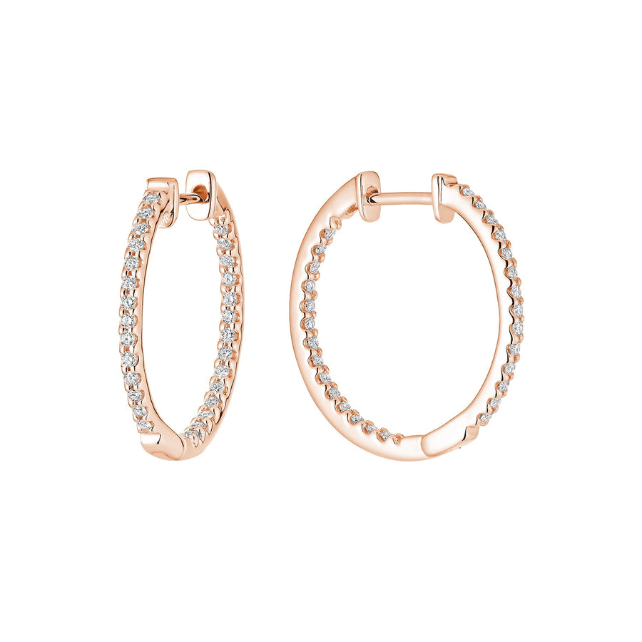 Inside Out Diamond Hoop Earrings