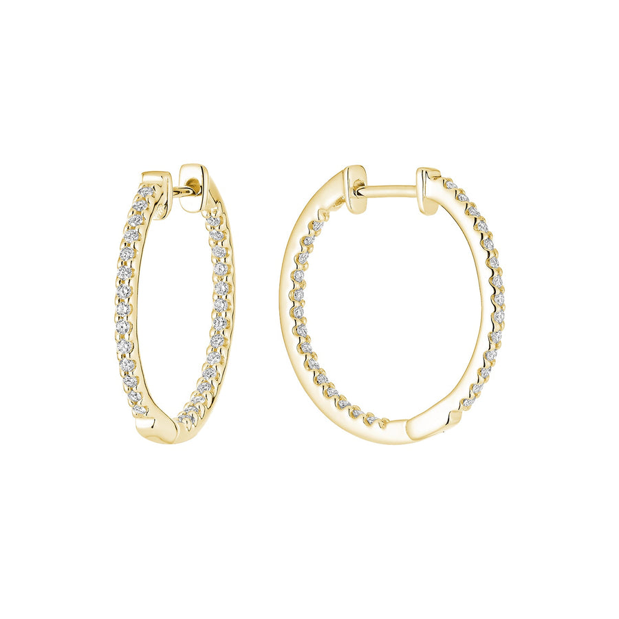 Inside Out Diamond Hoop Earrings