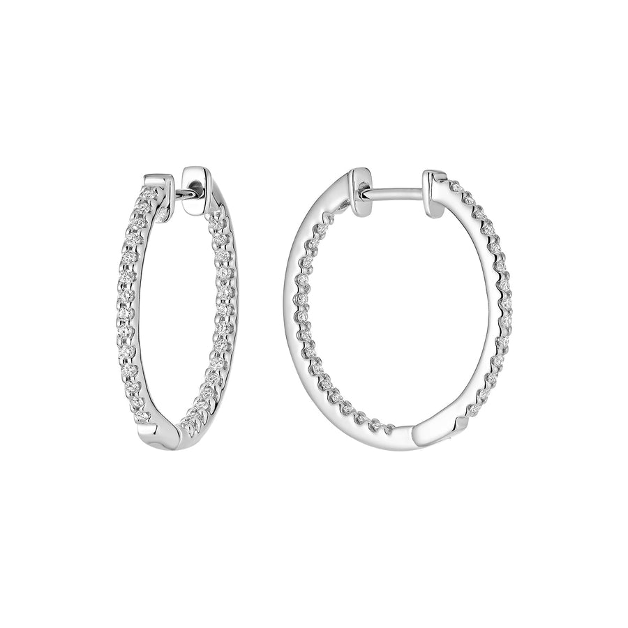 Inside Out Diamond Hoop Earrings