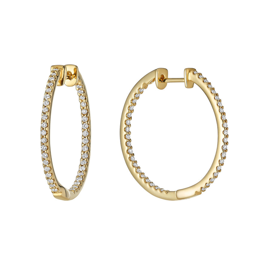 Inside Out Diamond Hoop Earrings