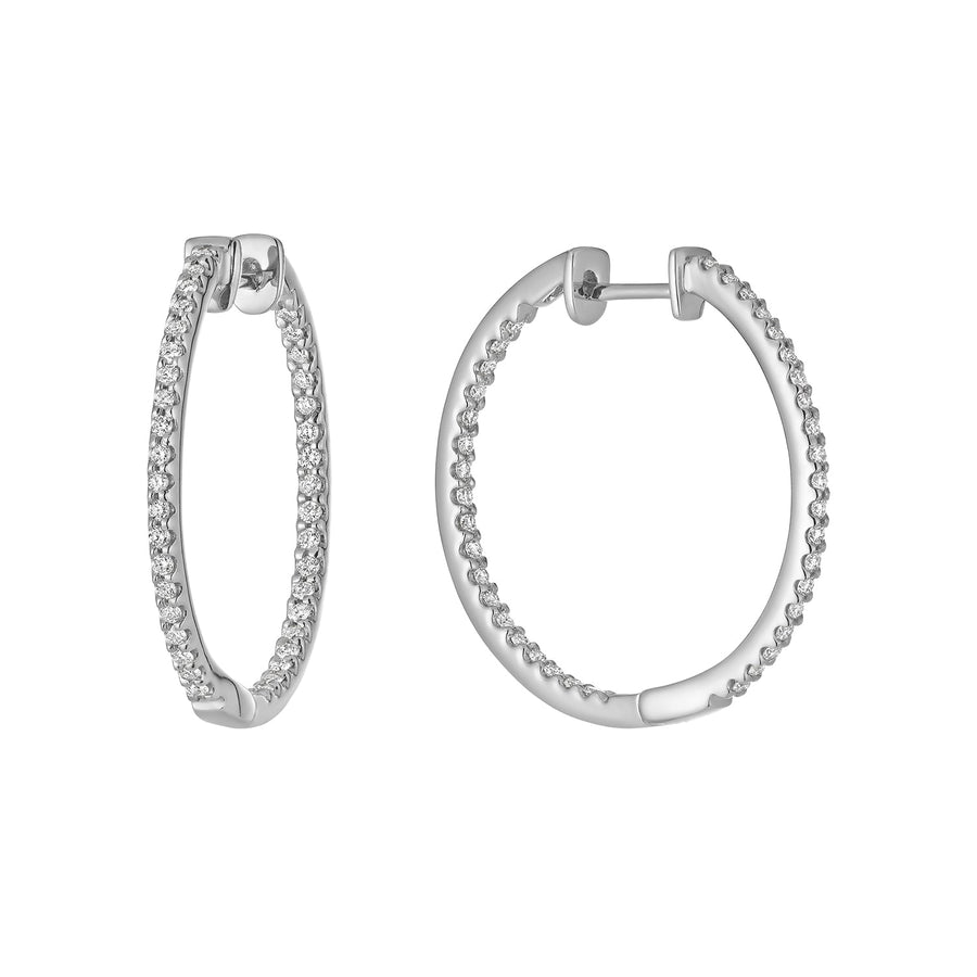 Inside Out Diamond Hoop Earrings