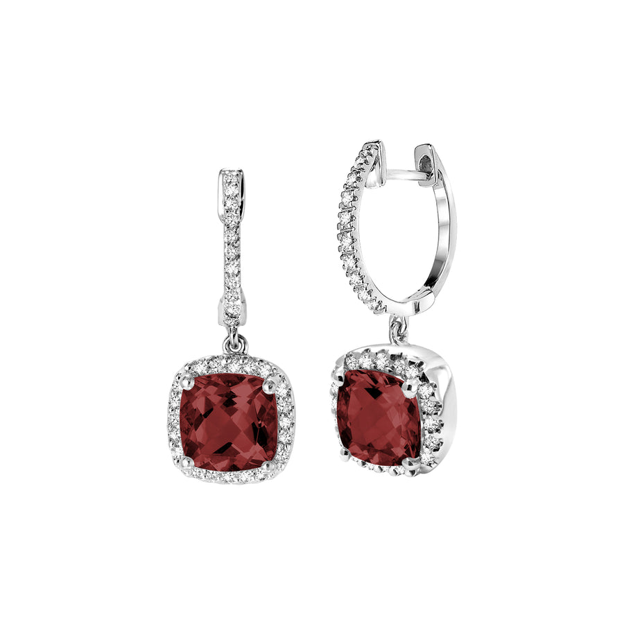 GARNET & DIAMOND EARRINGS