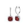 GARNET & DIAMOND EARRINGS