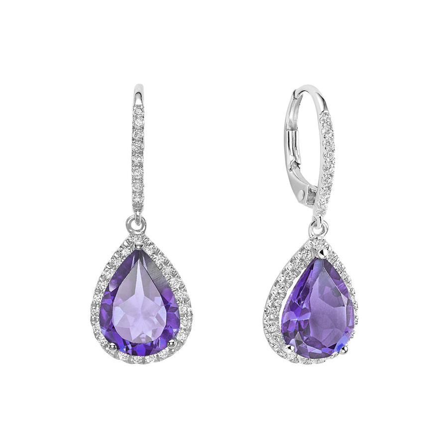 AMETHYST & DIAMOND EARRINGS