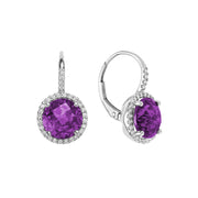 AMETHYST & DIAMOND EARRINGS