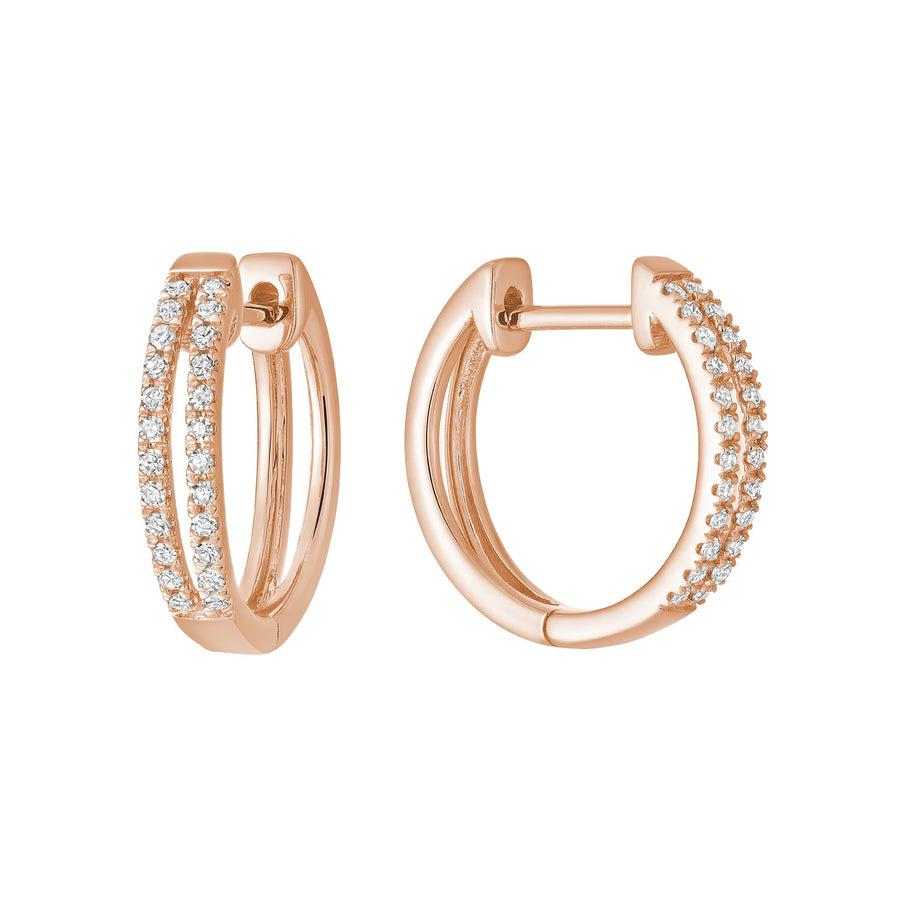 Split Shank Diamond Hoop Earrings