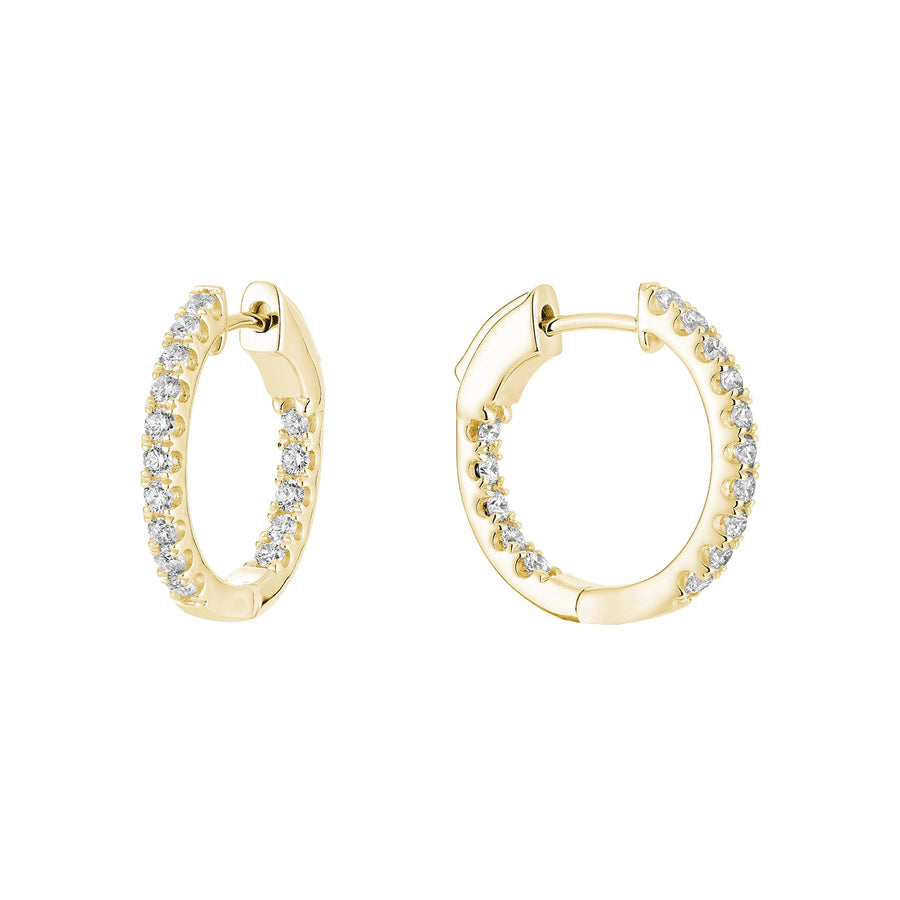Inside Out Diamond Hoop Earrings