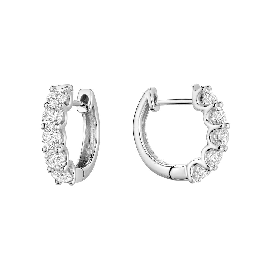 Diamond Huggie Earrings