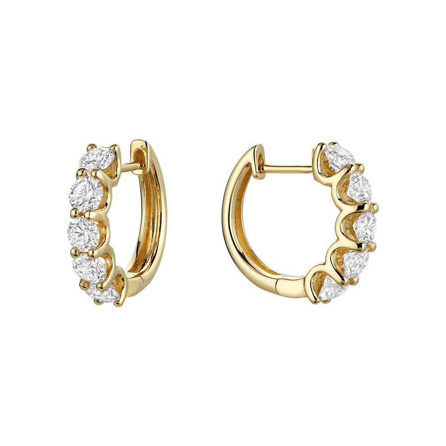 Diamond Huggie Earrings