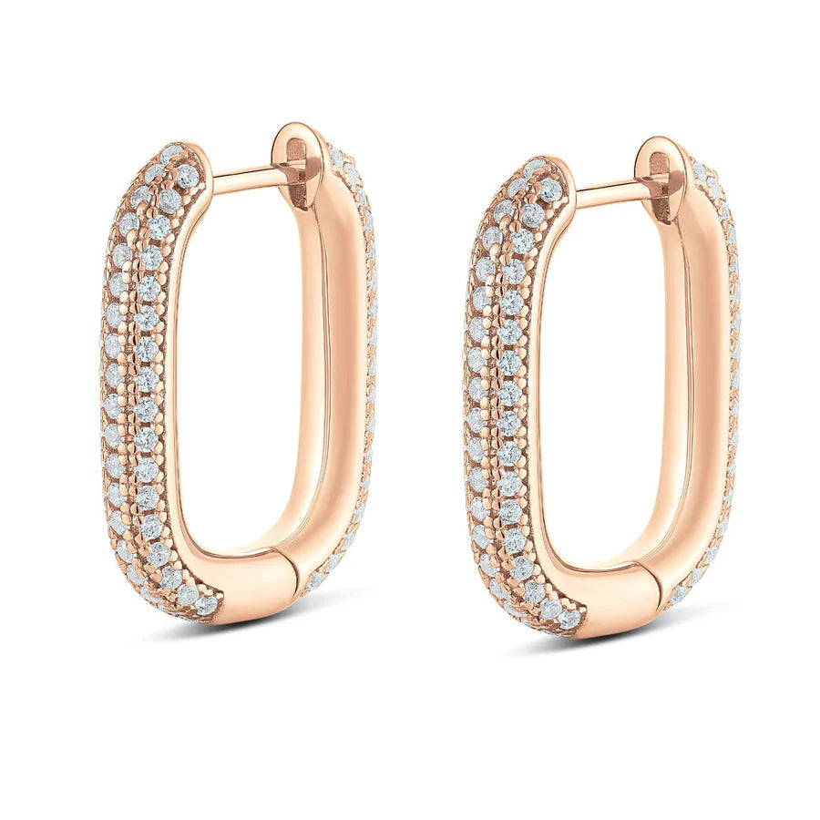 Anneaux de forme rectangle à pavé