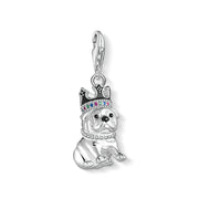 Pendentif Charm bouledogue avec couronne