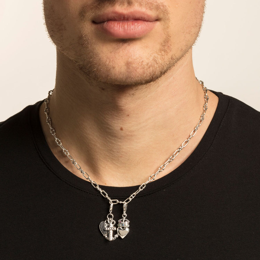pendentif Charm cœur avec couronne