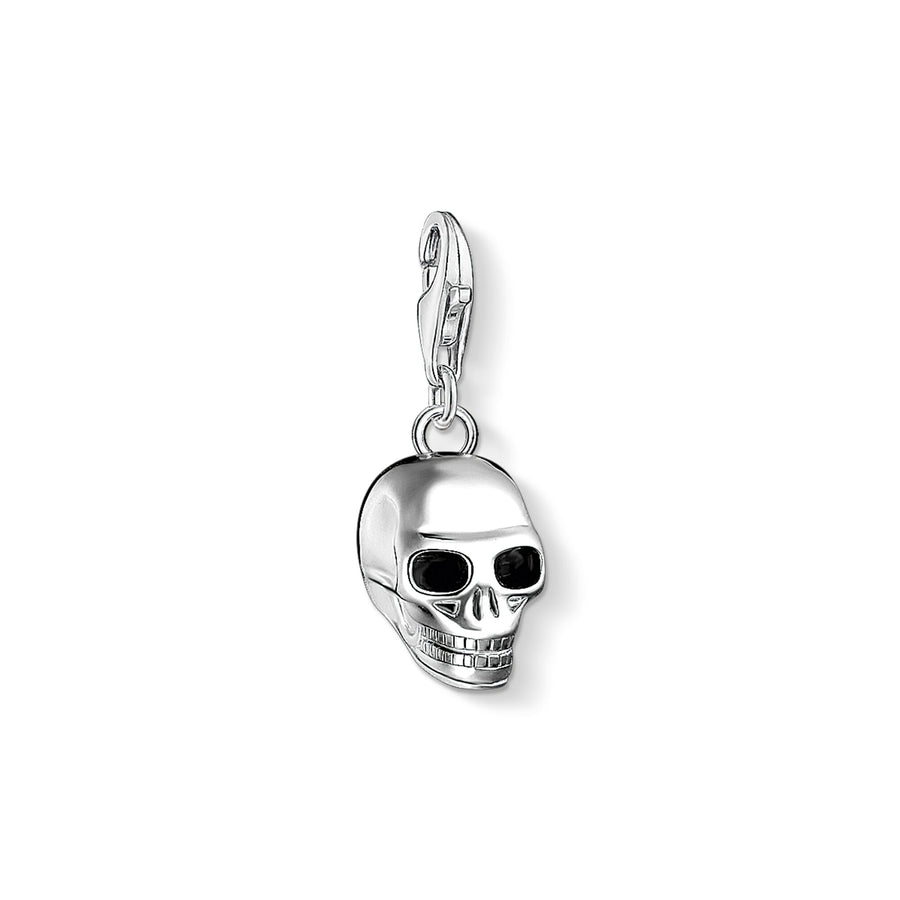 Pendentif Charm tête de mort argenté
