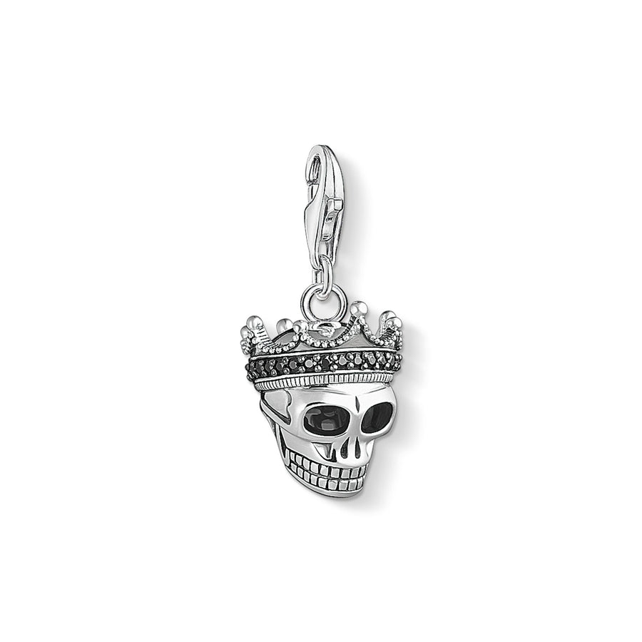 Pendentif Charm tête de mort roi