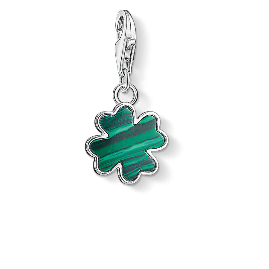 pendentif Charm trèfle vert