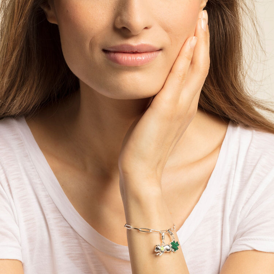 pendentif Charm trèfle vert