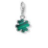 pendentif Charm trèfle vert