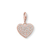 Pendentif Charm cœur avec pavé