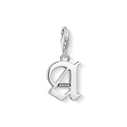 Pendentif Charm lettre a argenté