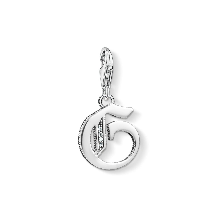 Pendentif Charm lettre g argenté