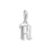 Pendentif Charm lettre h argenté
