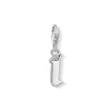 Pendentif Charm lettre i argenté