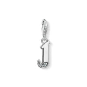 Pendentif Charm lettre j argenté