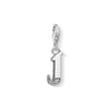 Pendentif Charm lettre j argenté