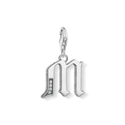Pendentif Charm lettre m argenté