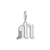 Pendentif Charm lettre m argenté