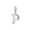 Pendentif Charm lettre p argenté